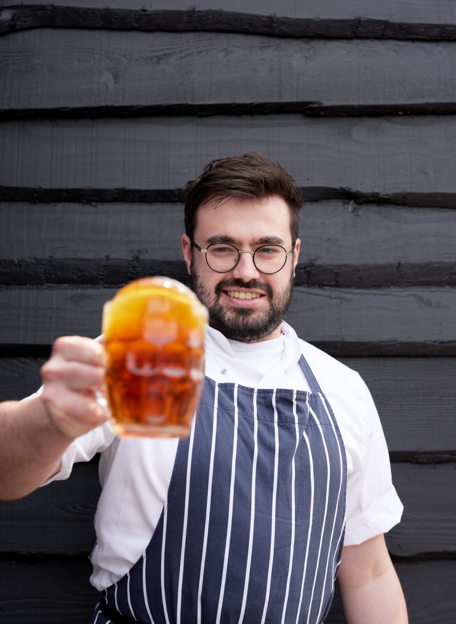 chef portrait in restaurant kitchen